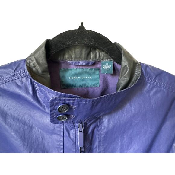 Perry Ellis Men’s Purple Rare Lightweight Bomber Jacket Size M Y2K Urban Retro - Picture 2 of 5